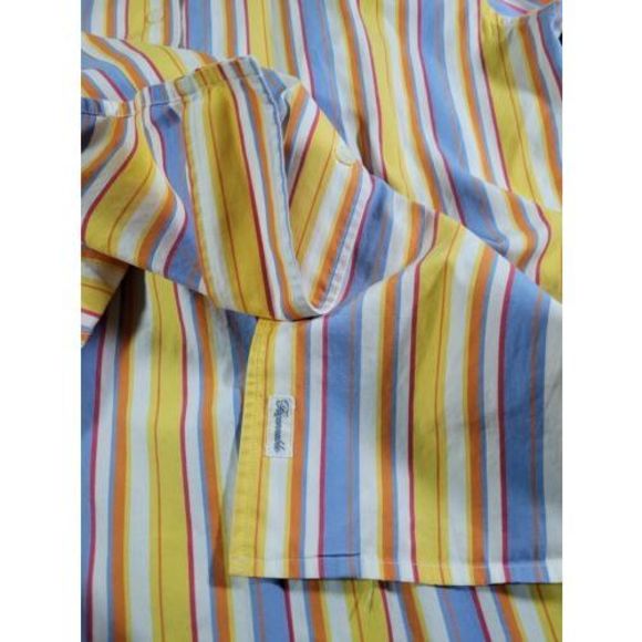 Faconnable Women's Long Sleeves Button Up Cotton Striped Multicolor Shirt Size M - Picture 8 of 11